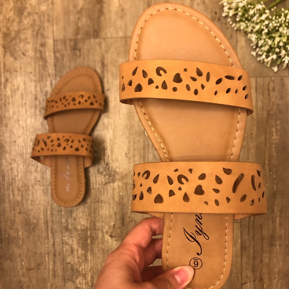 🌞 NEW Boho Double Band Slip On Sandals 🌞